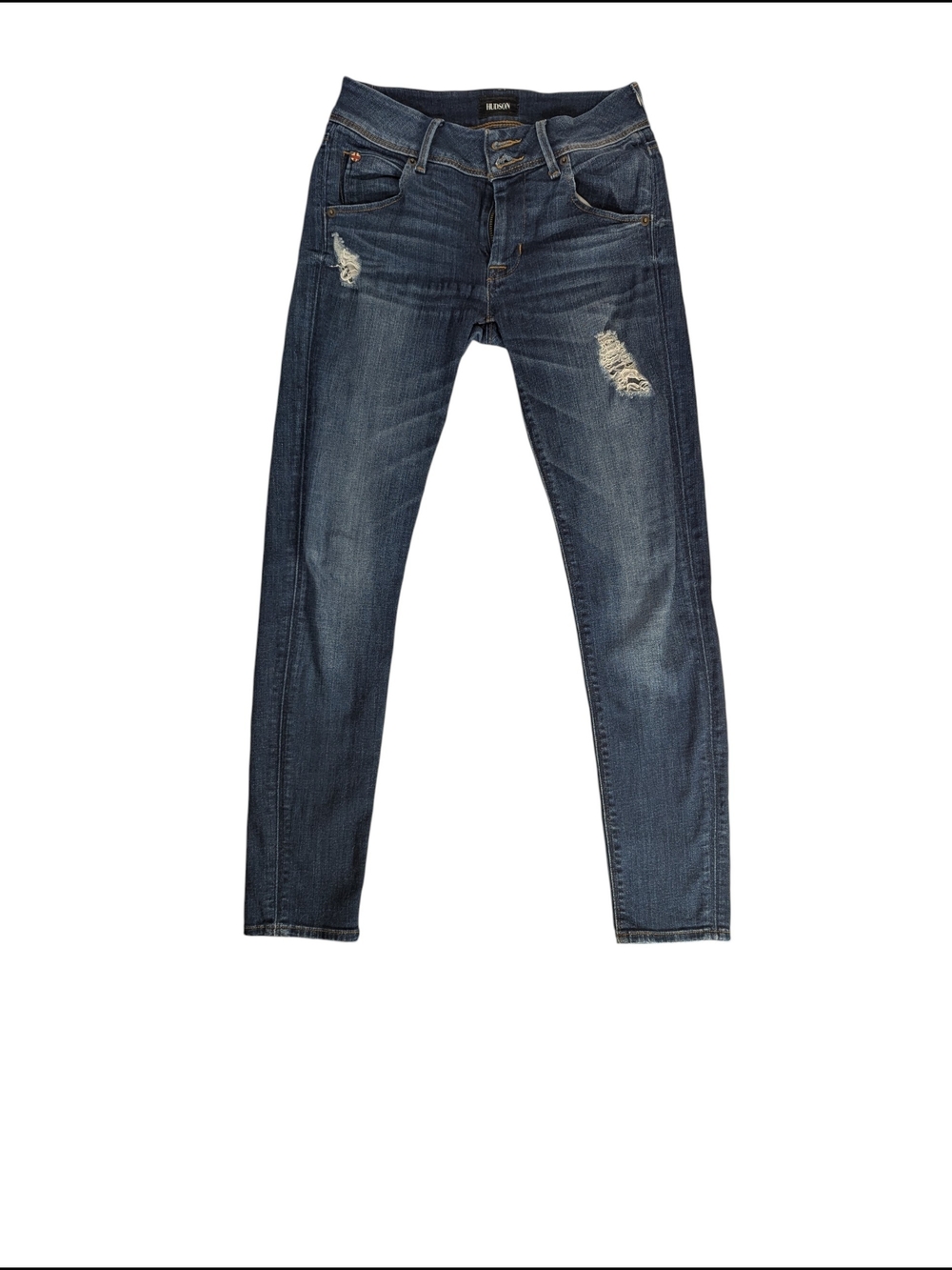 HUDSON BLUE DISTRESSED SKINNY JEANS SIZE 24
